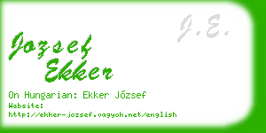 jozsef ekker business card