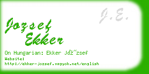 jozsef ekker business card